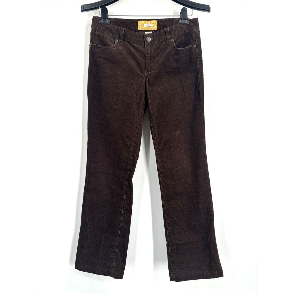 J. Crew Low Rise Corduroy Pants 8 Chocolate Brown Vtg. Y2K 90s Retro Punk Preppy